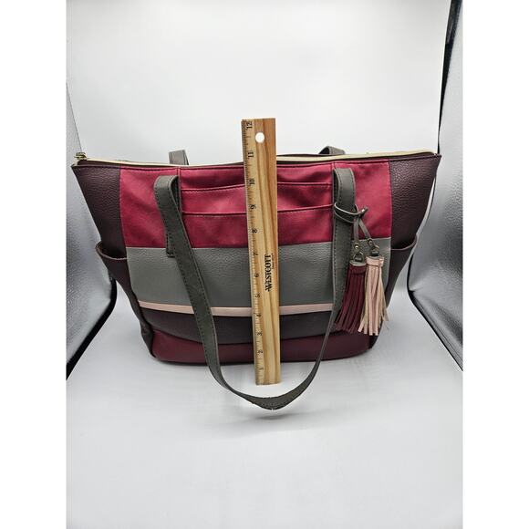 Relic Women's Multicolor Tote Shoulder Bag Purples, Pinks, Gray Large - Picture 4 of 14